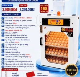 Máy ấp trứng 150 ( 168 sức chứa tối đa) Phiên bản mới nhất 2026 Bản Cao cấp