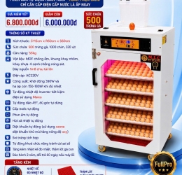 Máy ấp trứng 500 phiên bản cao cấp 2026